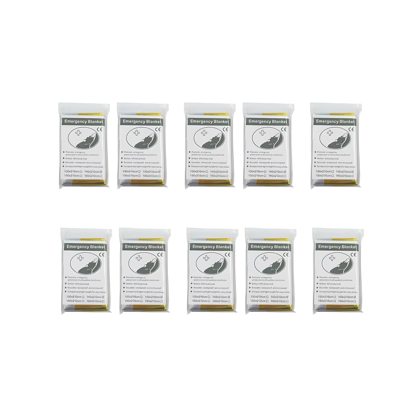 Lot de 5 ou 10 couvertures de survie