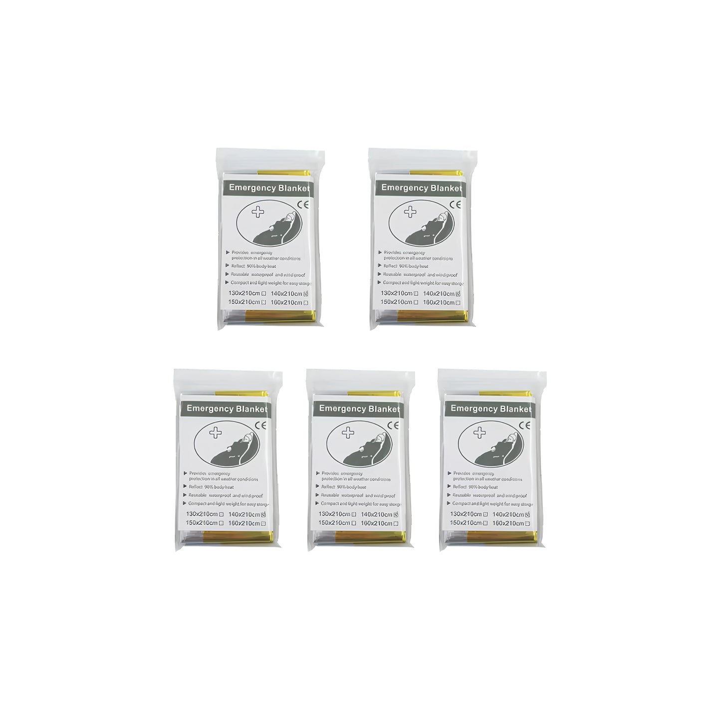 Lot de 5 ou 10 couvertures de survie