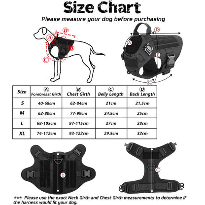 Harnais tactique Blast avec système Molle pour chien