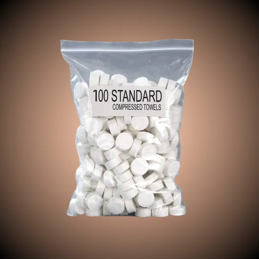 Lot de 100 mini serviettes compressées